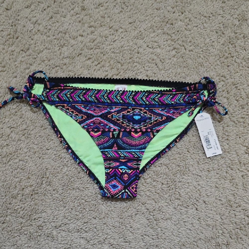 Arizona Jean Company Multicolor Geometric Bikini Bottom NWT